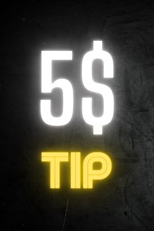 5 $ tip